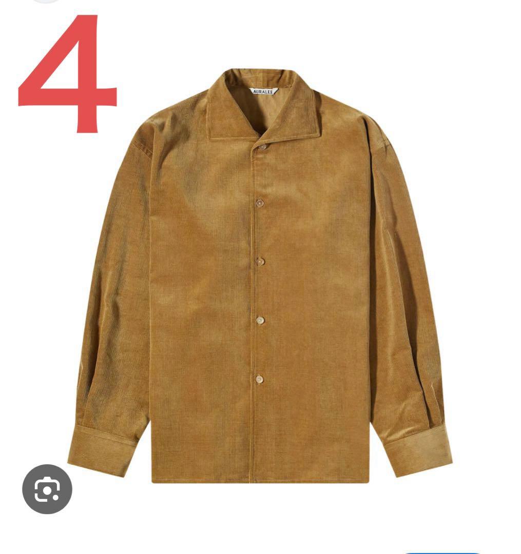 トップス AURALEE FINX LIGHT CORDUROY SHIRTS AURALEE / オーラリー | FINX LIGHT CORDUROY SHIRTS (メンズ) - Dark