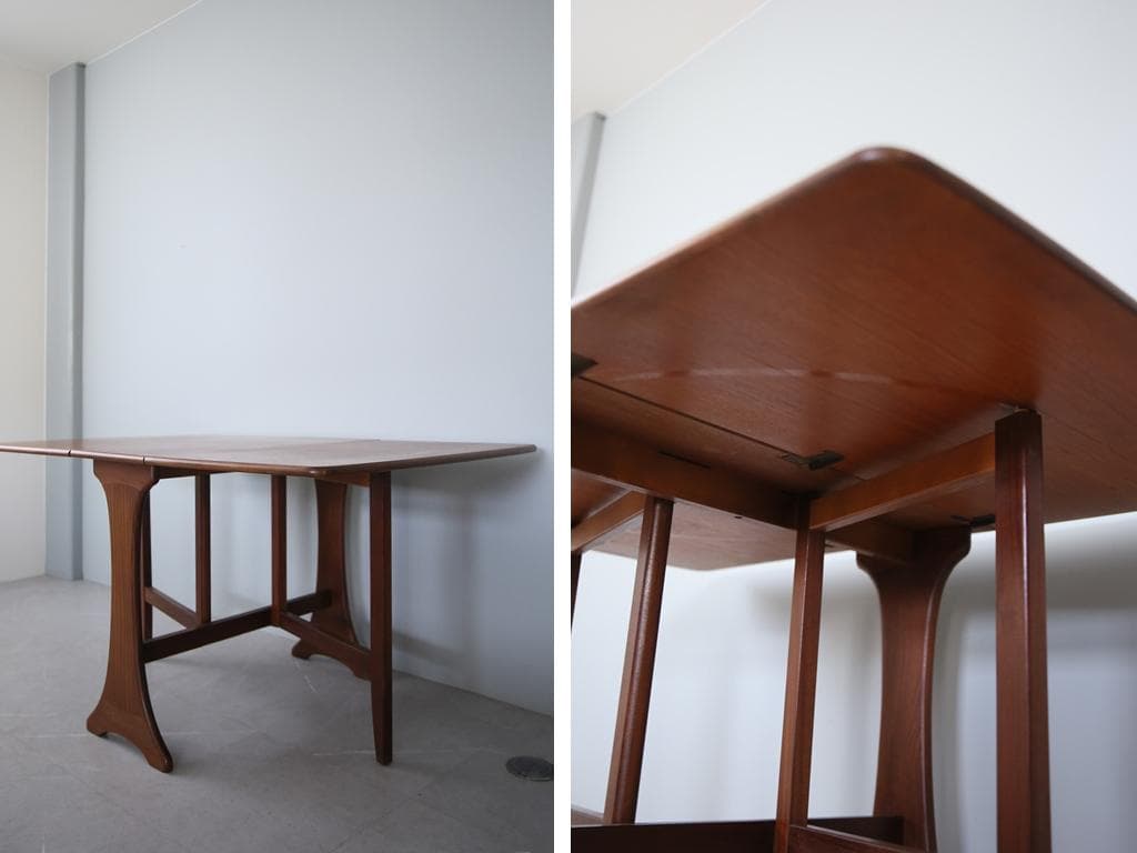 英国アンティークチーク材ゲートレッグテーブル/バタフライダイニング