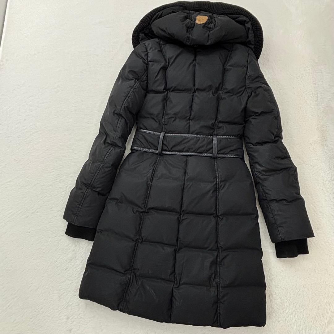 マッカージュ ダウンコート レザー ニット KAY-NFR同型 ブラック カナダ