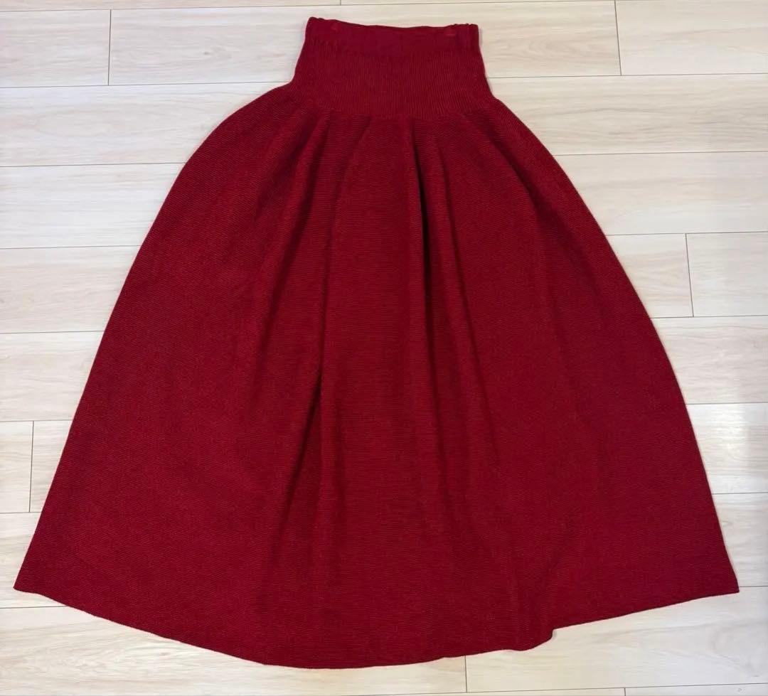 CFCL POTTERY VELVET SKIRT サイズ3 赤 CFCL(シーエフシーエル)の通販 - Seltie セルティ