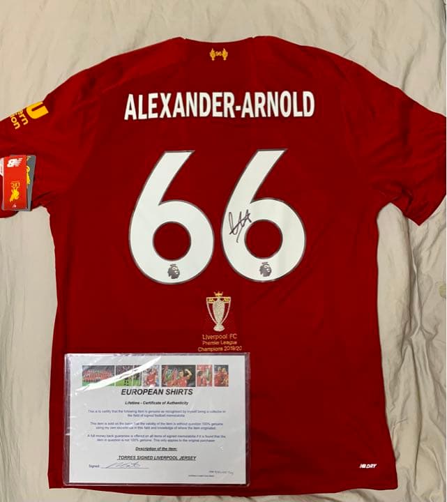 リヴァプール アーノルド 19-20優勝記念 サインユニフォーム - メルカリ