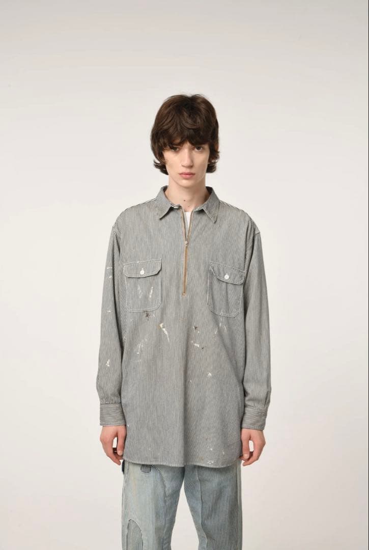 トップス BOWWOW WORK HICKORY STRIPE PO SHIRTS WORK HICKORY STRIPE PO SHIRTS – C30 - BOW WOW, RECOGNIZE FLAGSHIP SHOP