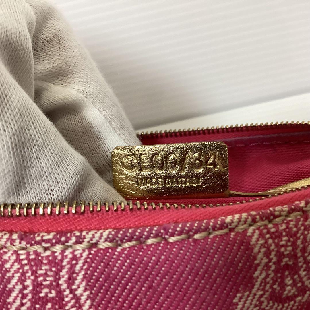 美品希少] CELINE セリーヌ マカダム デニム アクセサリーポーチ