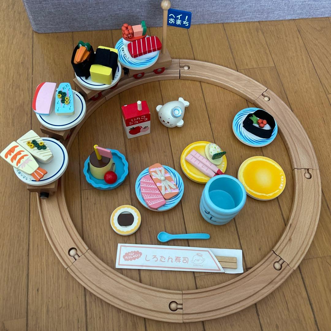 しろたん 回転寿司 木製おままごとセット - メルカリ