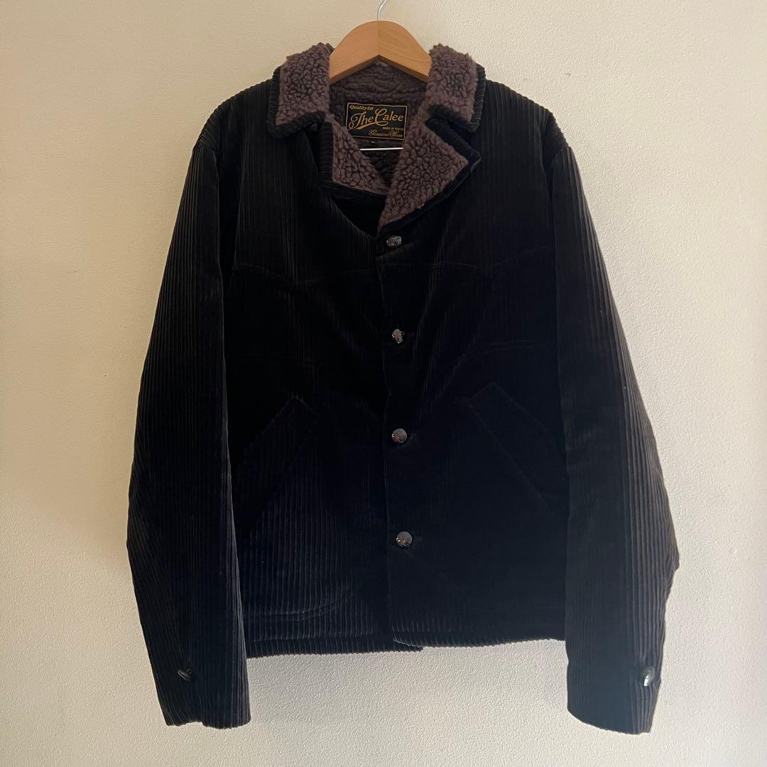 CALEE キャリー コーデュロイ ボアジャケット Lサイズ CALEE（キャリー）JUMBO CORDUROY ZIP SHIRT JACKET | コーデュロイ