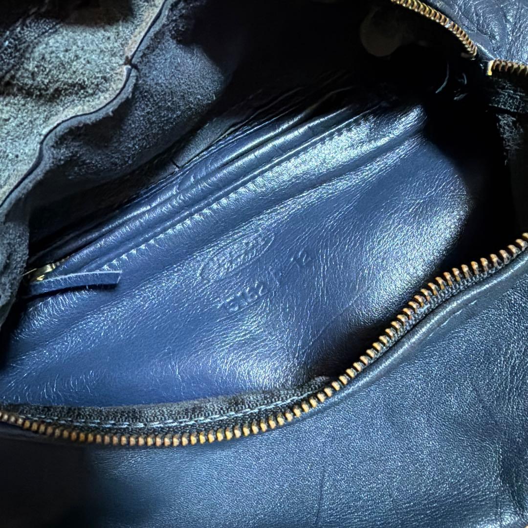 vanson ×バックドロップ 別注ネイビーレザー ボディバッグ - メルカリ