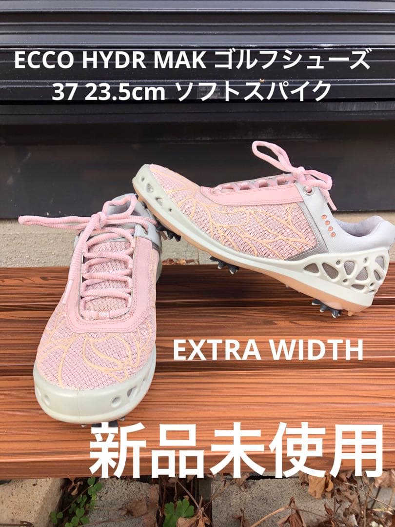 376番 新品ecco ゴルフシューズピンク/グレー23.5cm ソフトスパイク ecco（エコー） ゴルフシューズ BIOM H5 115003 レディース スパイク