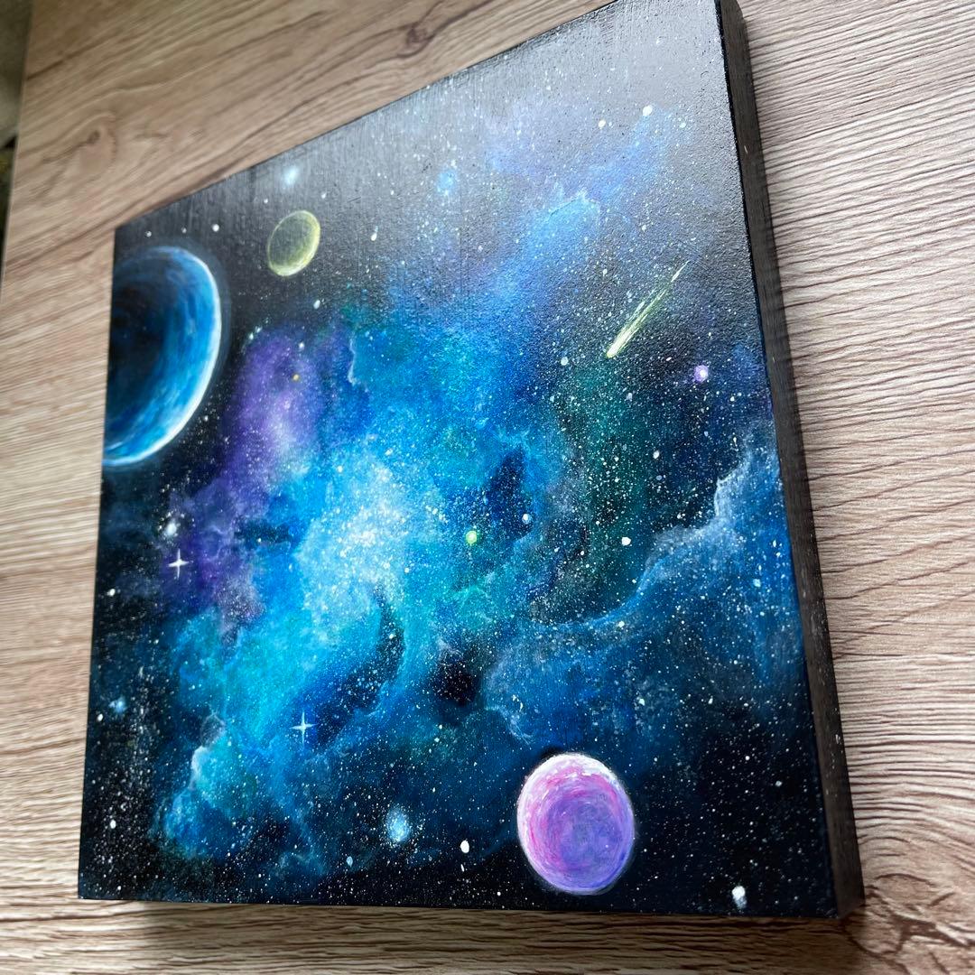 宇宙アート 銀河 アクリル画 - メルカリ