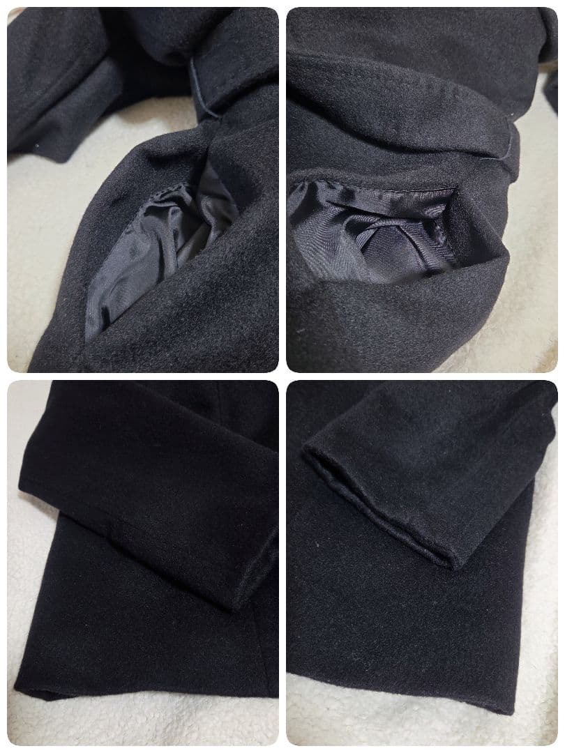 Impresi ロングコート カシミヤ100 黒 フォックス L ジャケット