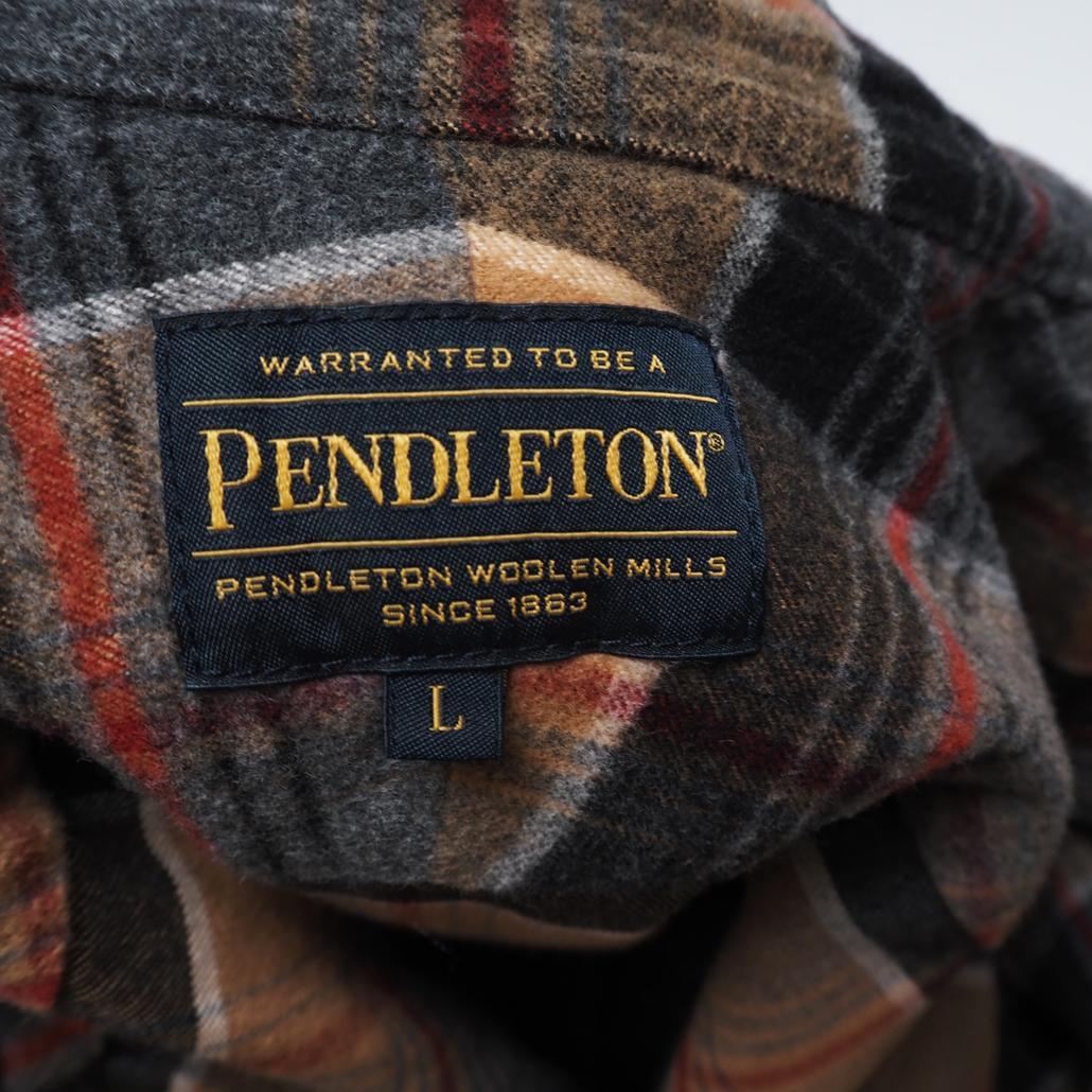 ビルウォールレザー別注 PENDLETON オンブレボートシャツ 925銀ボタン
