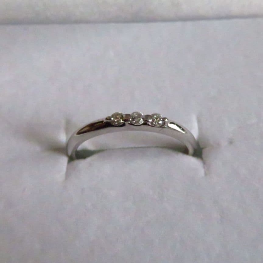 P900ダイヤ0.08ct】プラチナダイヤリング 9～9.5号 - メルカリ