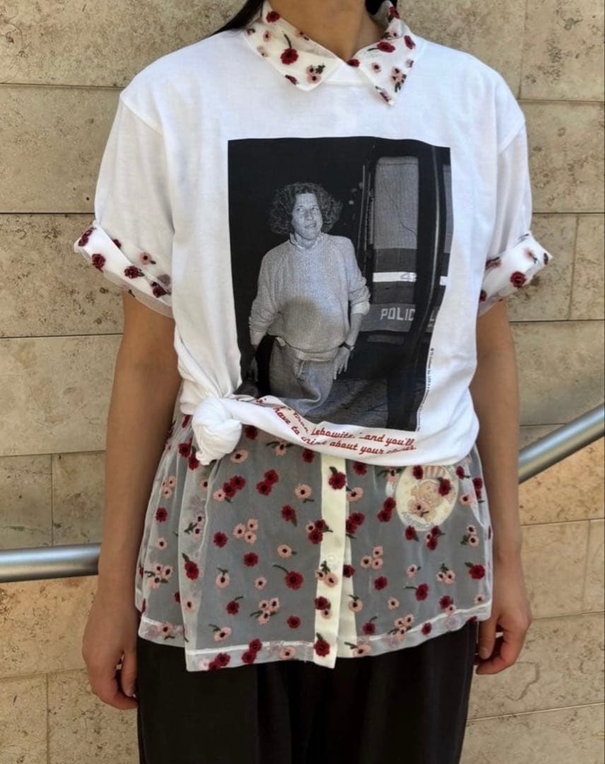 6(ROKU)＞ ナイロン チュール エンブロイダリー シャツ - メルカリ