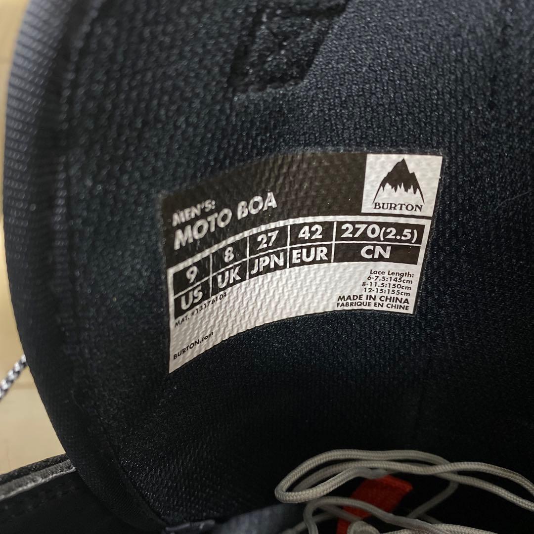 【美品_即日発送】スノボブーツ　BURTON MOTO BOA 27.0cm