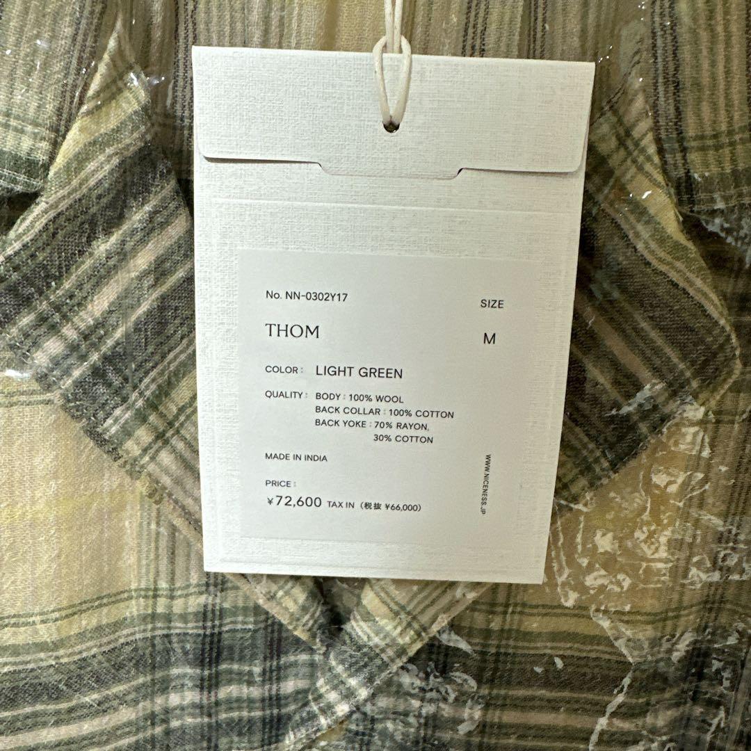 NICENESS THOM OPEN COLLAR JACKET SHIRT M - メルカリ