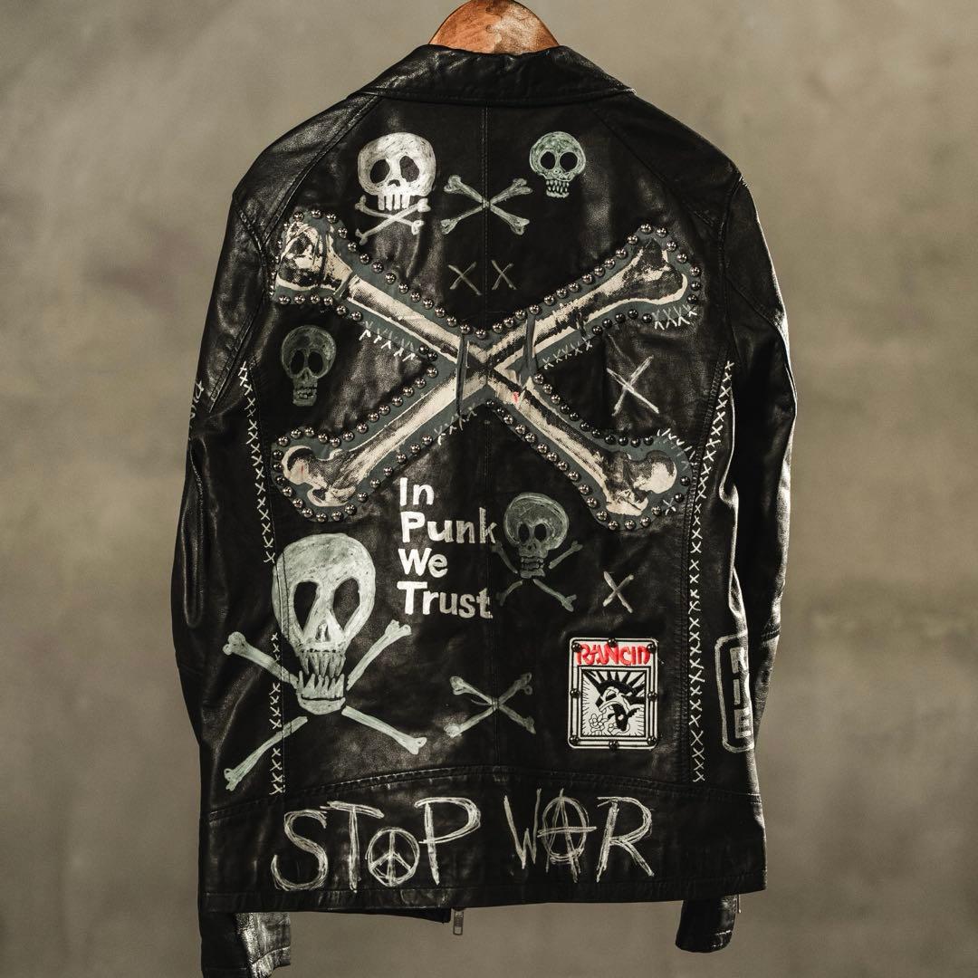 鋲ジャン レア カスタムライダース レザーライダース - メルカリ