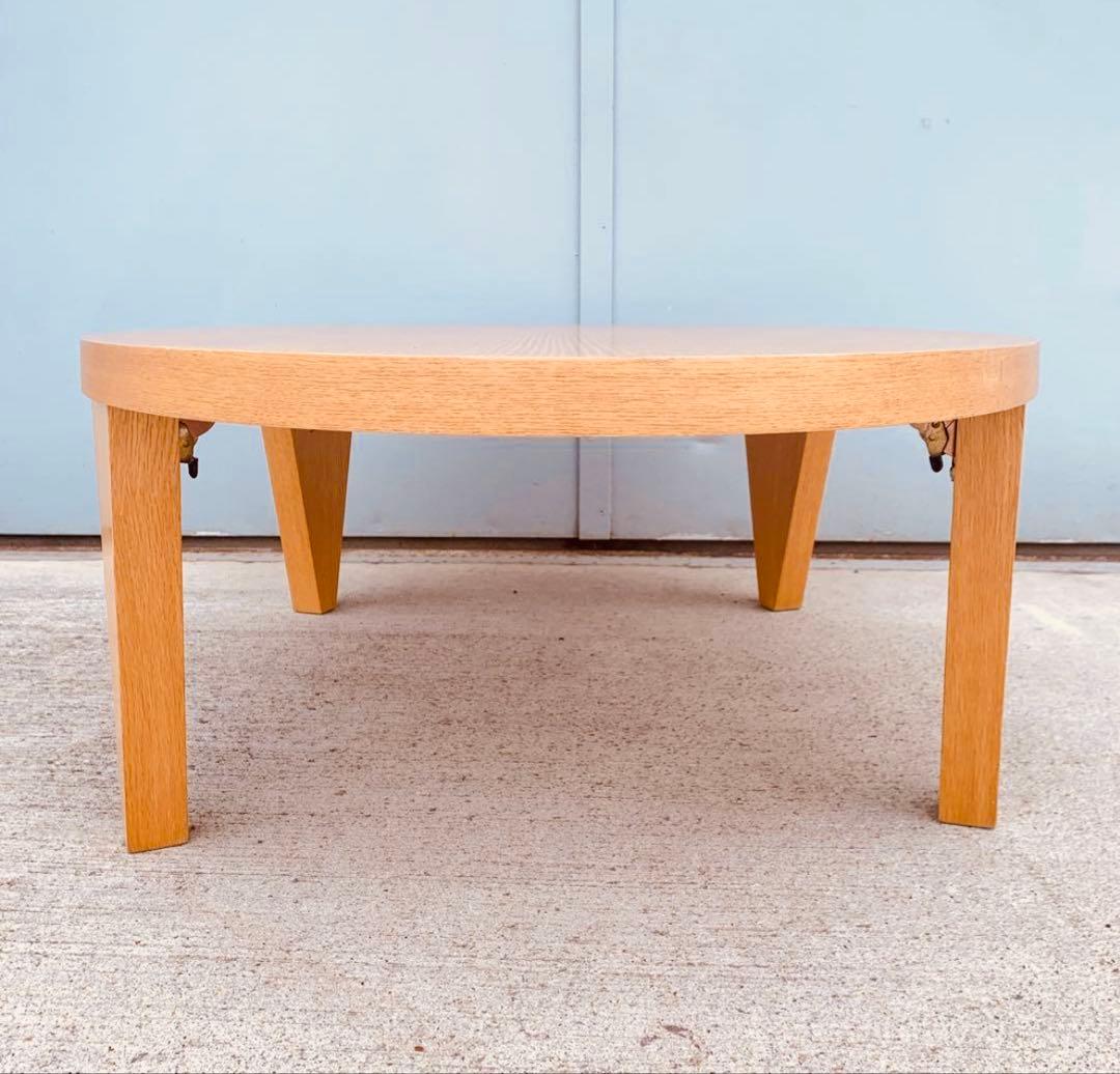 送料込】清美堂 木製 折り畳み 楕円ちゃぶ台 座卓 センター コーヒー