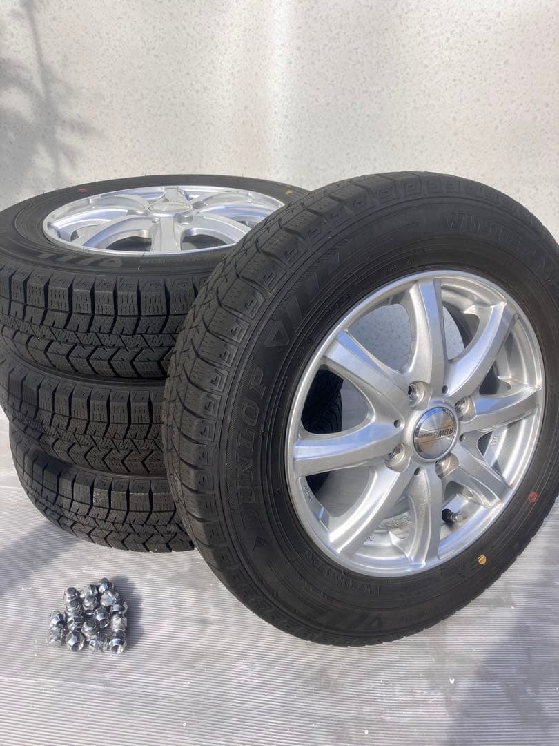 スタッドレスタイヤ　ホイール付4本【2021年】ダンロップ145/80R13 WINTER MAXX 145/80R13 75Q 【4本セット 新品】 送料無料 ダンロップ
