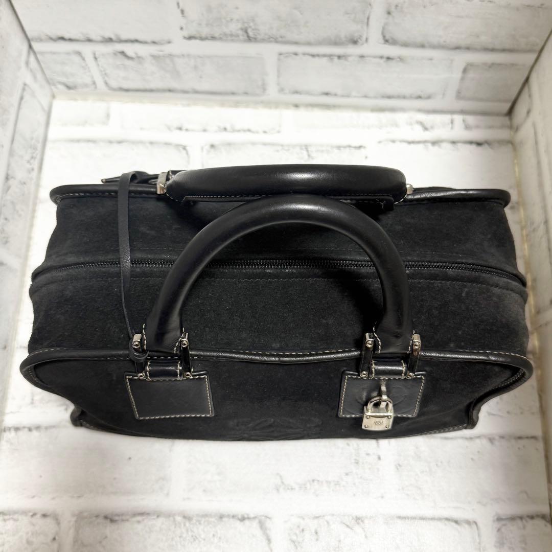 大人気✨ロエベ アマソナ28 スエード レザー ミニボストン 南京錠