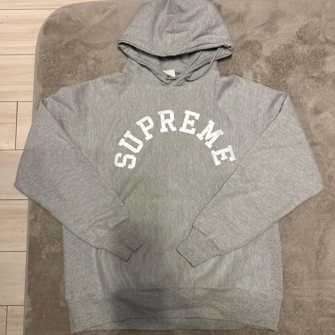Champion SUPREME パーカー L グレー Supreme x Champion Grey Cotton Zip Hoodie Size M International