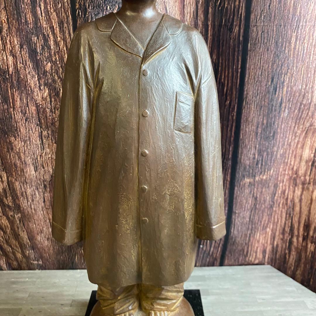 加藤豊 ブロンズ像 8.8kg 大きなパジャマ 少女 置物 美術品 アンティーク