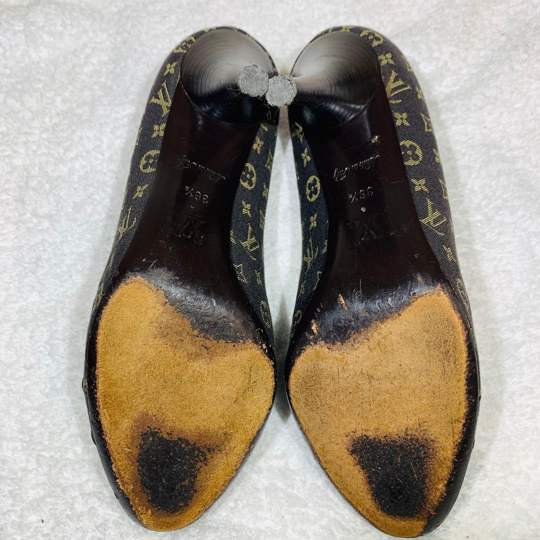 ⭐️ルイヴィトン パンプス モノグラム ベルトデザイン キャンバス、23.5cm