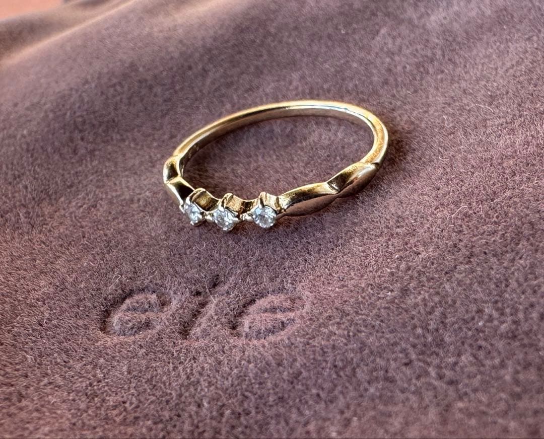 ete K10 ダイヤ ピンキーリング Amazon | (エテ) ete K10YG ダイヤモンド ピンキーリング 720622 1号