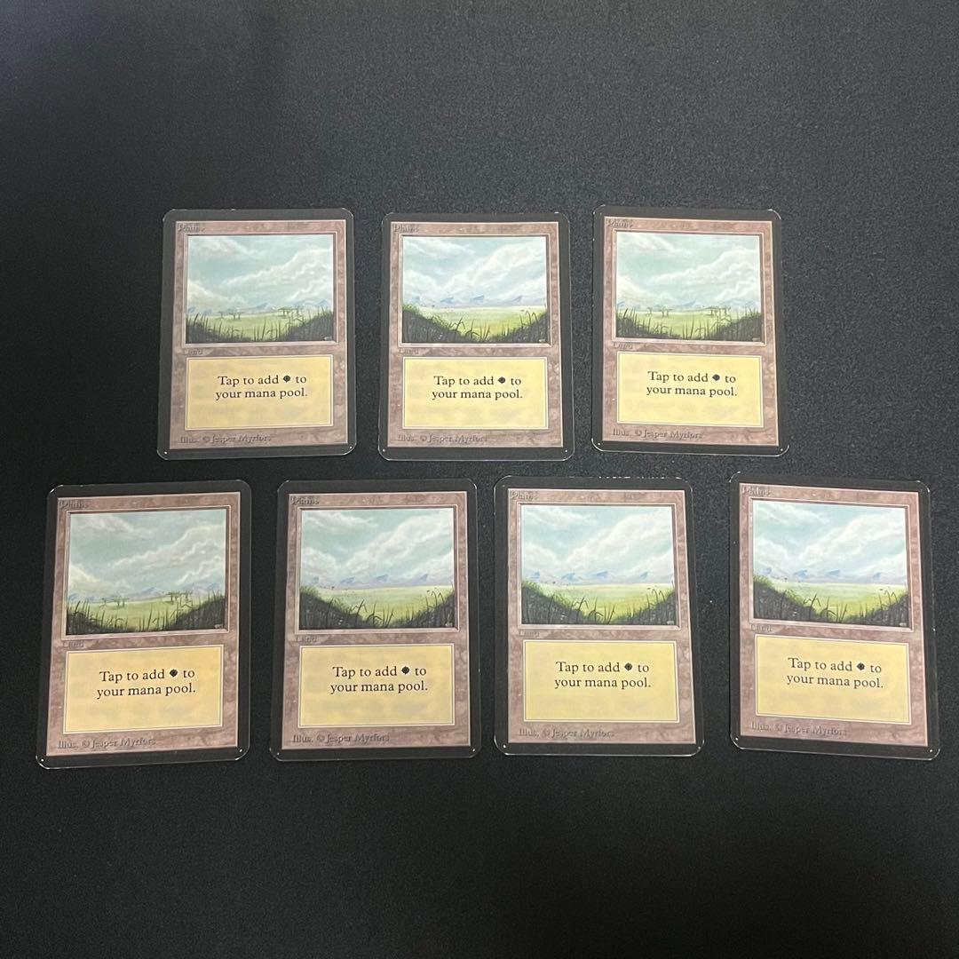 MTG plains 平地 基本土地 alpha α 7枚セット