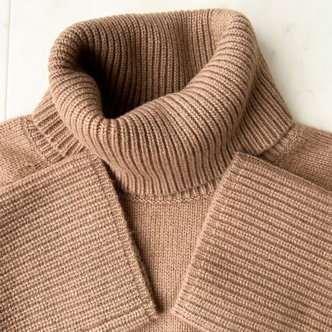 極美品 セオリー カシミヤ100% タートルネックニット ブラウン