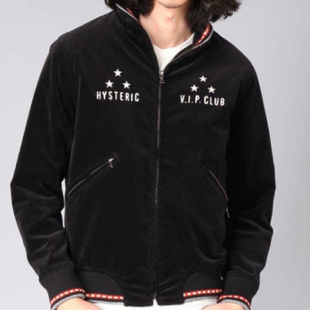 希少【ヒステリックグラマー】ベロア 刺繍 ヒスガール リブ ブルゾン