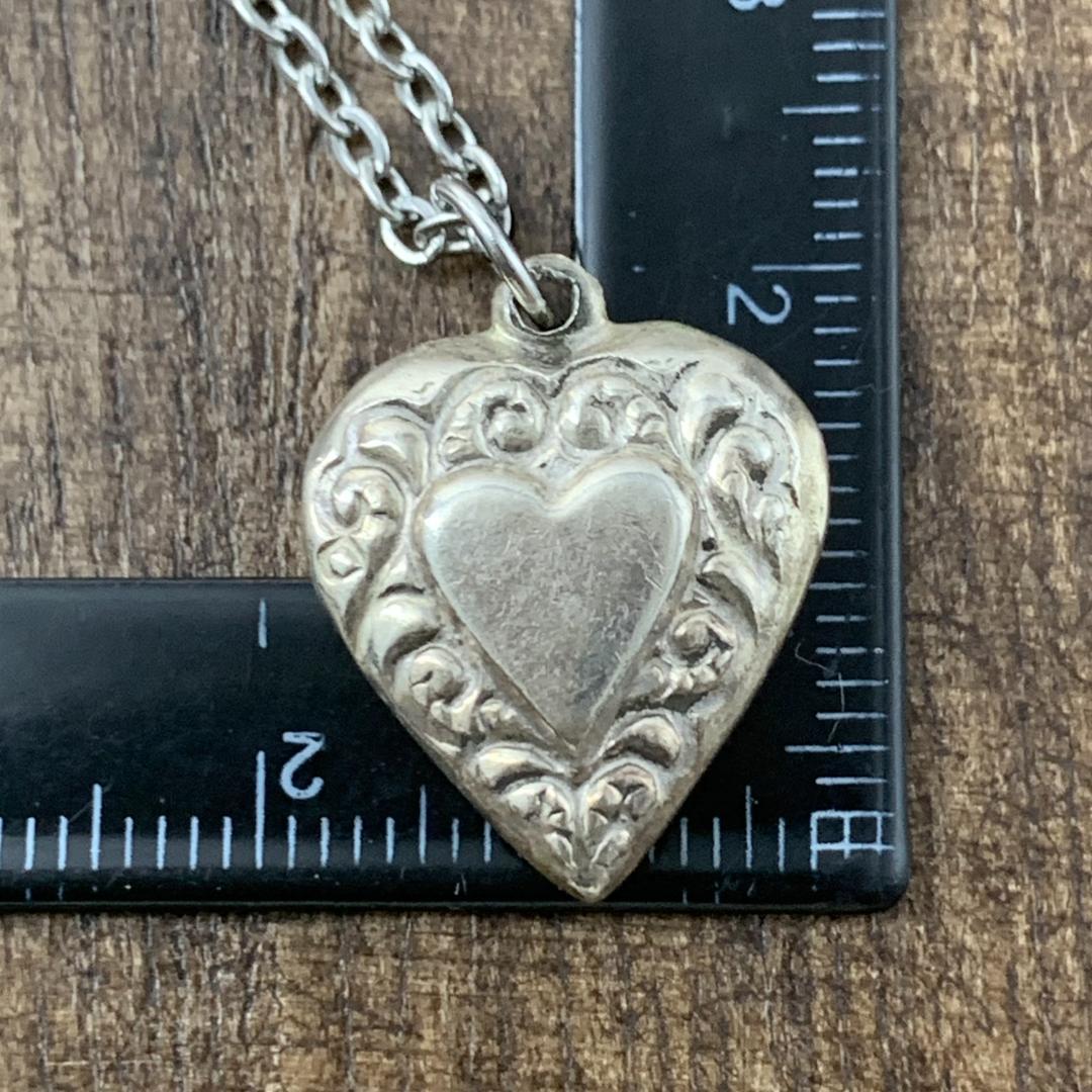 スウィートハートジュエリー両面デザイン 渦巻 シルバー ヴィンテージ