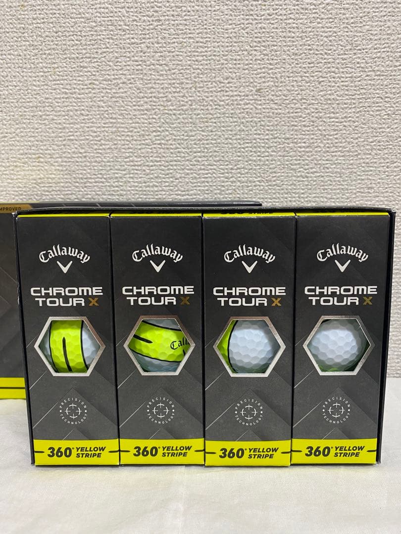 Callaway Chrome TourX 360Yellow Stripe2箱 - メルカリ