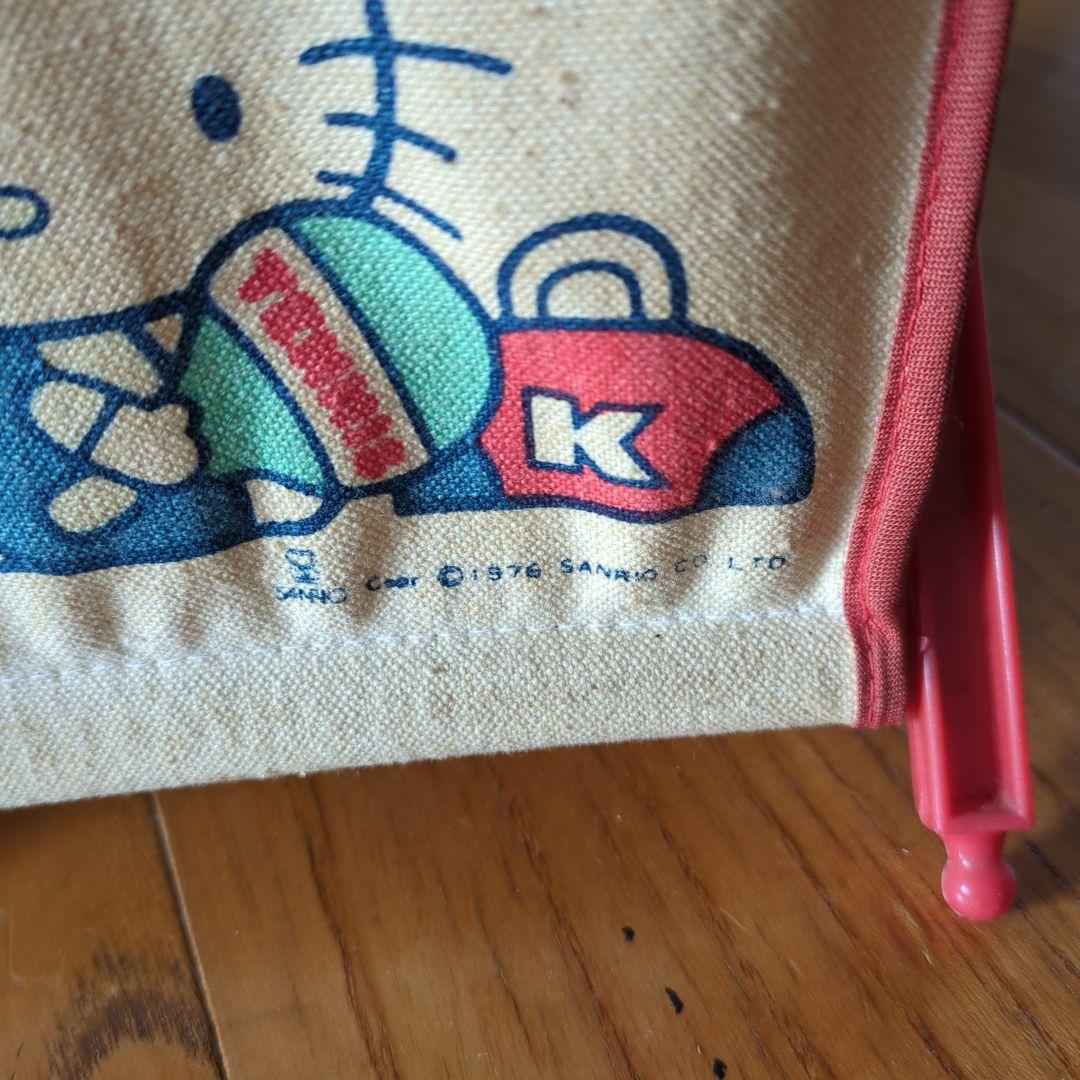 HELLO KITTY 小型キャンバスバスケット 赤