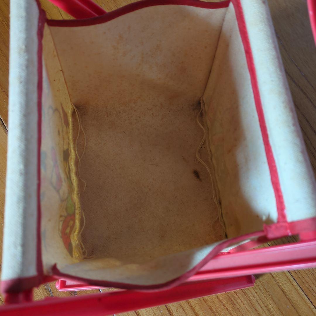 HELLO KITTY 小型キャンバスバスケット 赤