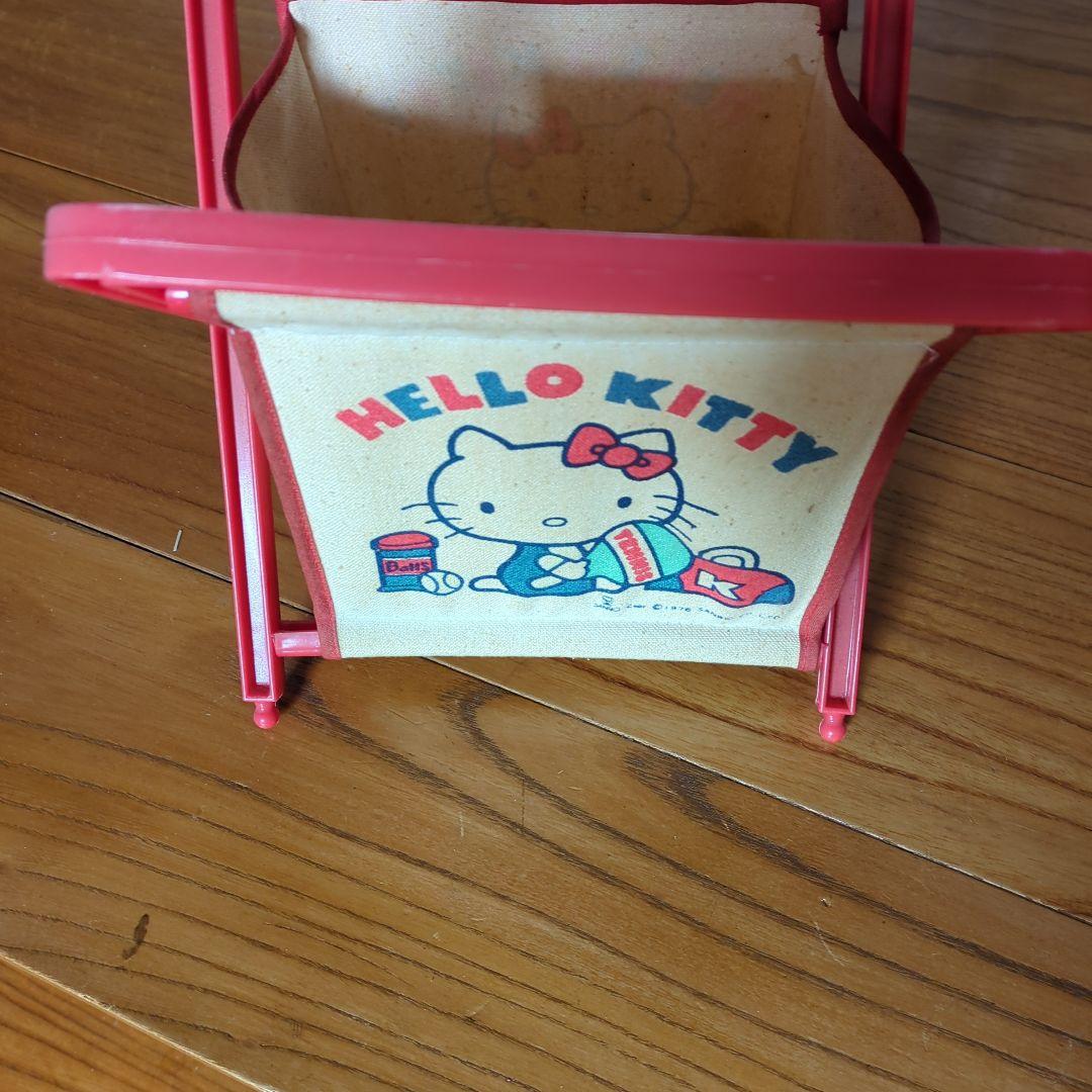 HELLO KITTY 小型キャンバスバスケット 赤