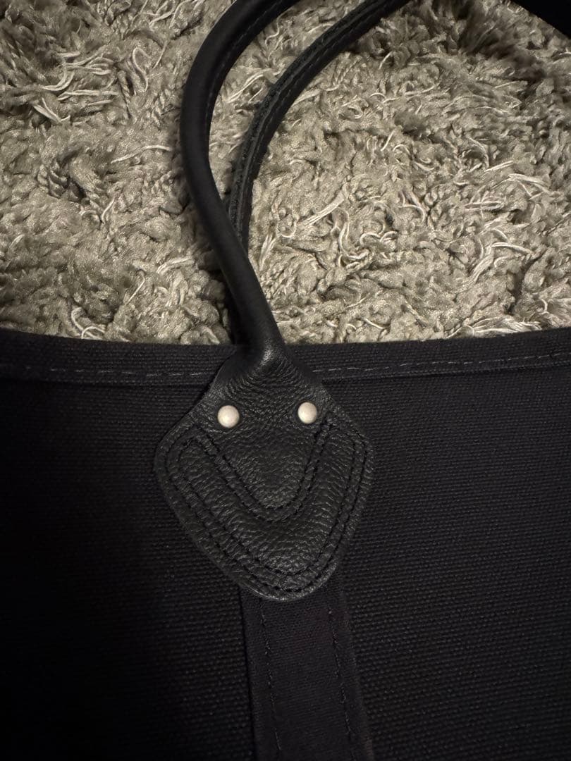 L.L.Bean ブラック トートバッグ　レザーハンドル