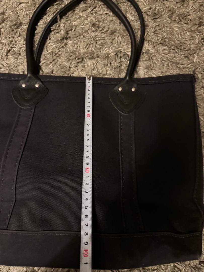 L.L.Bean ブラック トートバッグ　レザーハンドル