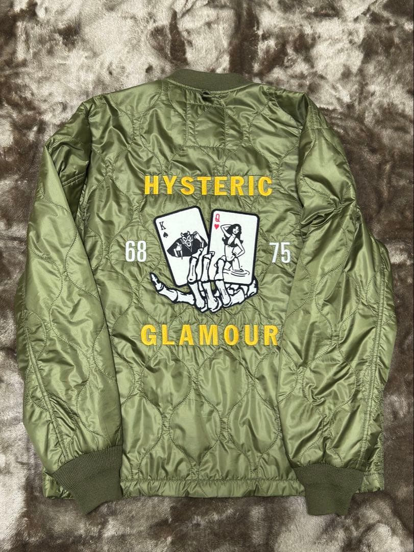 ヒステリックグラマー KING&QUEEN刺繍 キルティングブルゾン - メルカリ