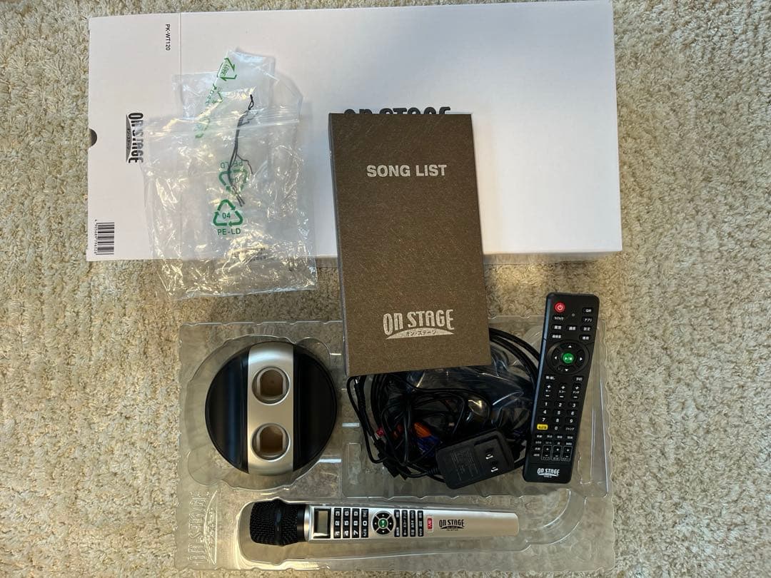 【極美品】オンステージ PK-WT120 1250曲内蔵 おうちカラオケ ジャパネット オンステージ パーソナルカラオケ 1250曲収録 PK-WT120