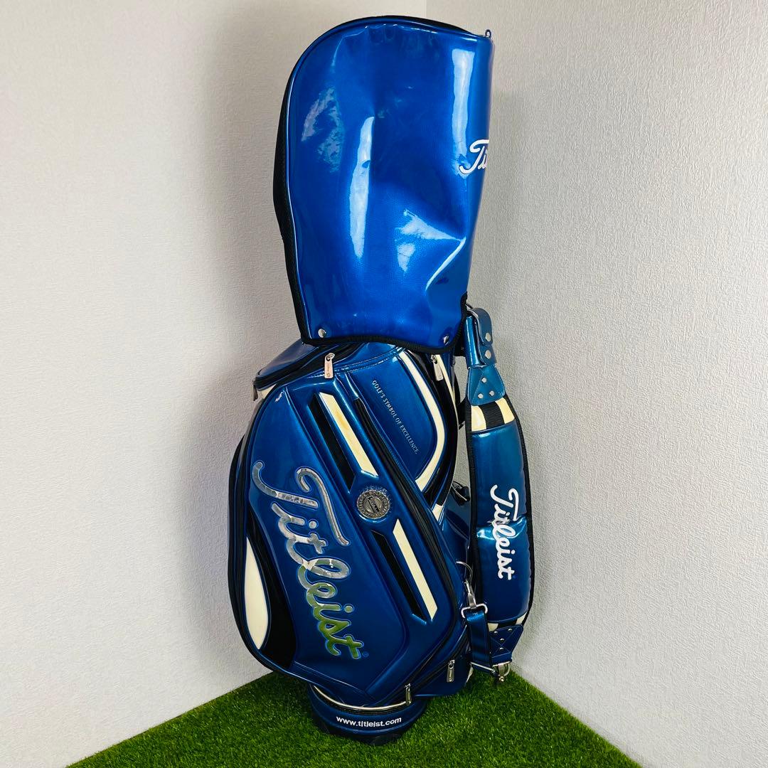 タイトリスト ツアーモデル キャディバッグ 青 - メルカリ