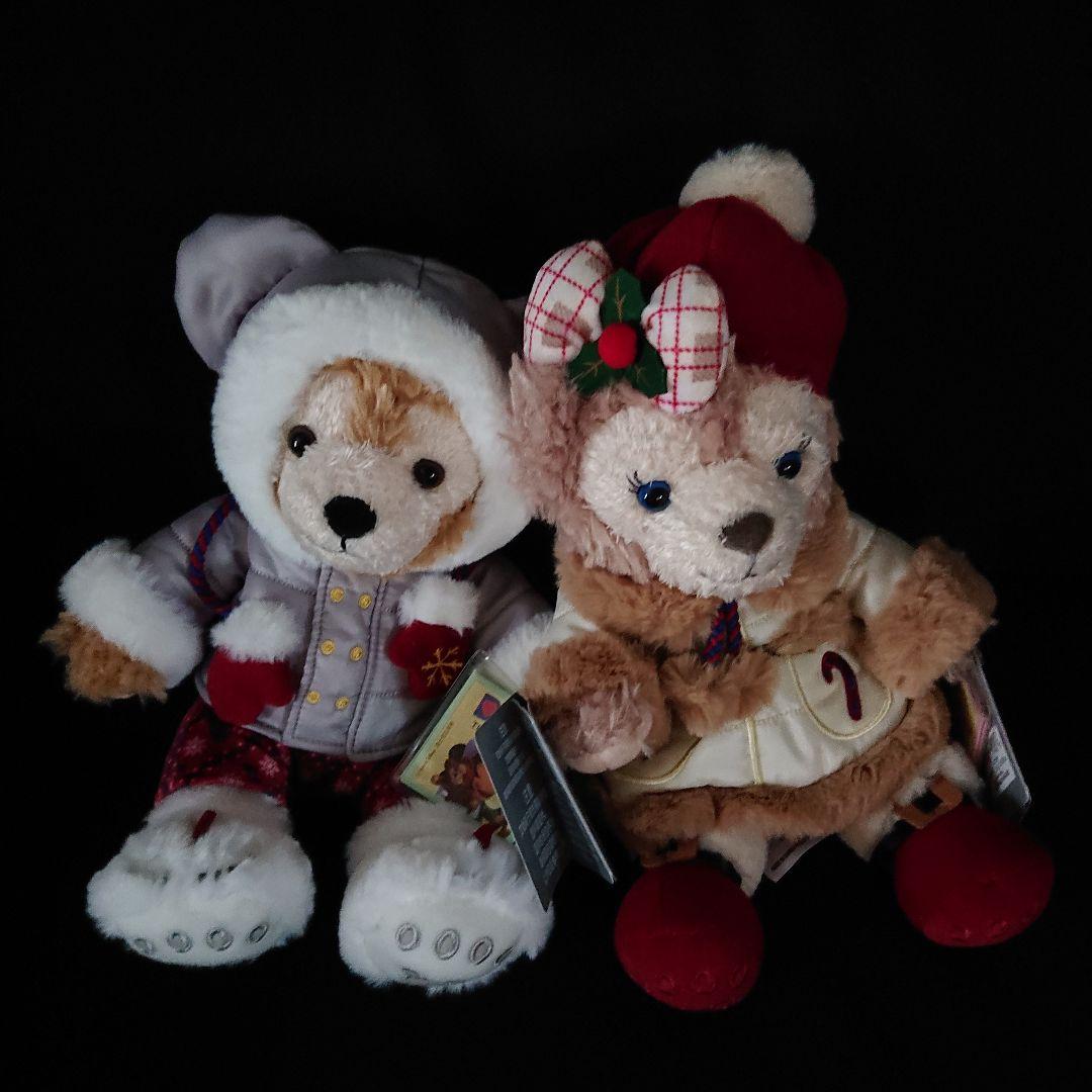 上海ディズニー ダッフィー&シェリーメイ SSサイズ クリスマス ぬいぐるみ ディズニー 上海ディズニー 限定 ダッフィー シェリーメイ ぬいぐるみ