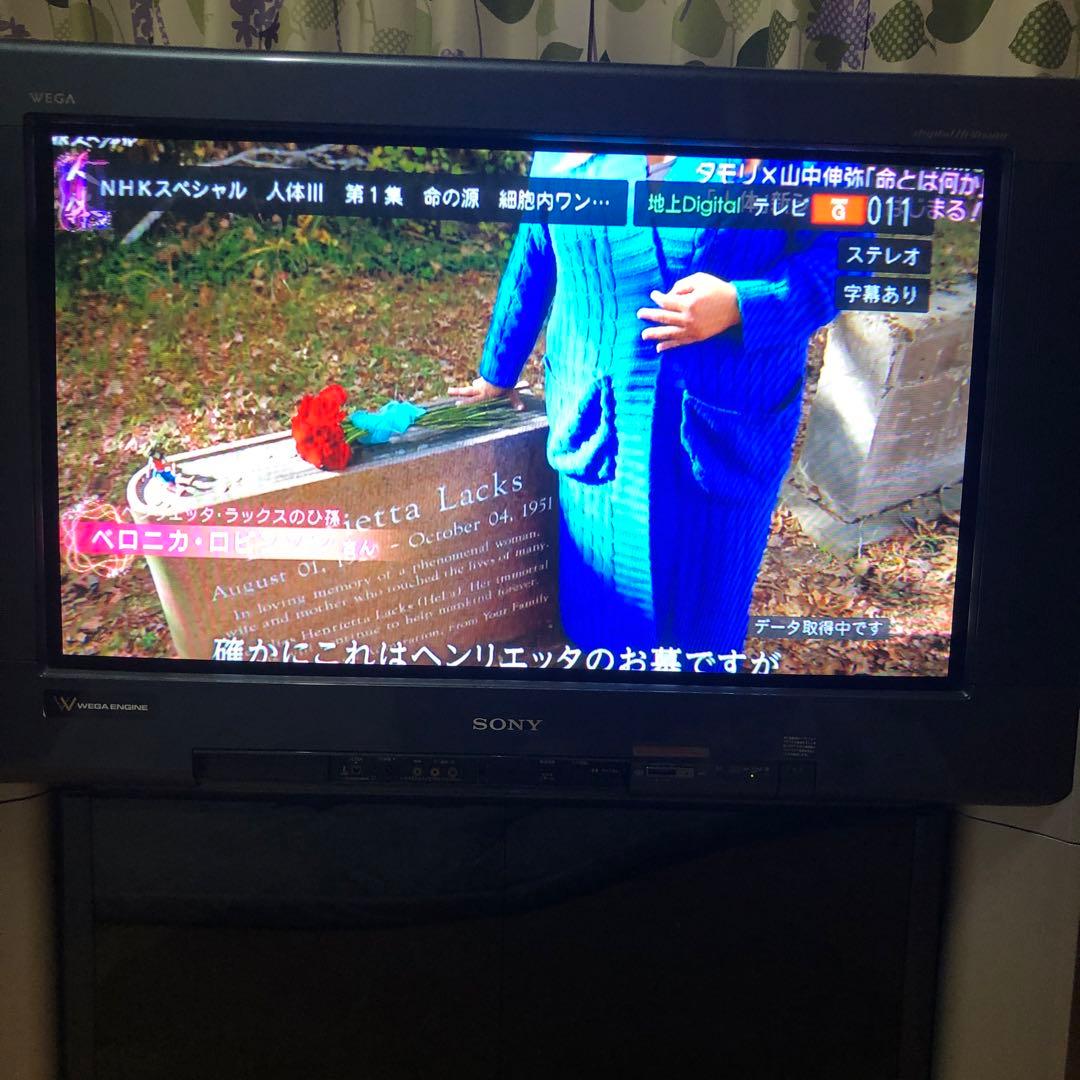 SONY ブラウン管テレビ Wega シルバー〔純正のスタンド付き）業者発送