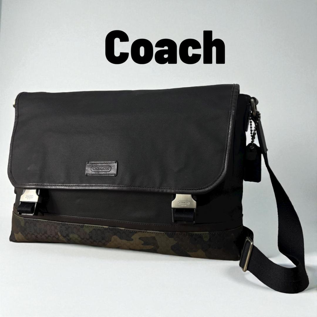 【COACH】メッセンジャーバッグ ブラック カモフラージュ メンズ COACH（コーチ） 国内発送 バッグ メンズ ショルダーバッグ