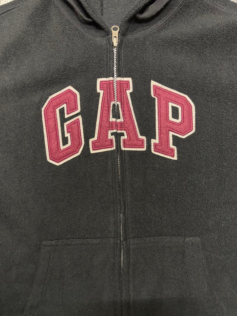 ギャップ 10s フリース ジップアップ パーカー M 黒 - メルカリ