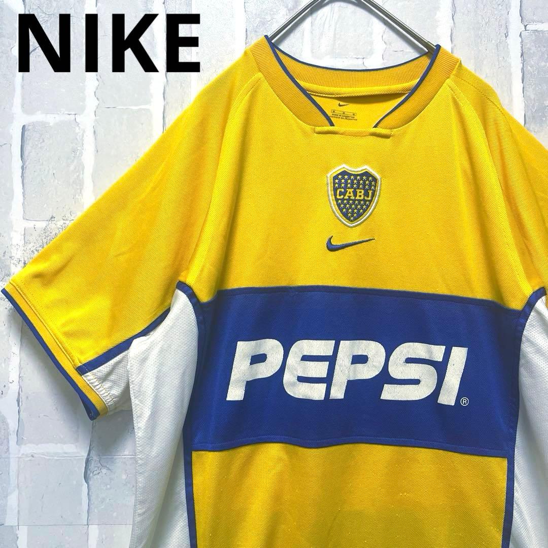 NIKE ボカジュニアーズ 02-03 ユニフォーム アウェイ 半袖 刺繍ロゴM