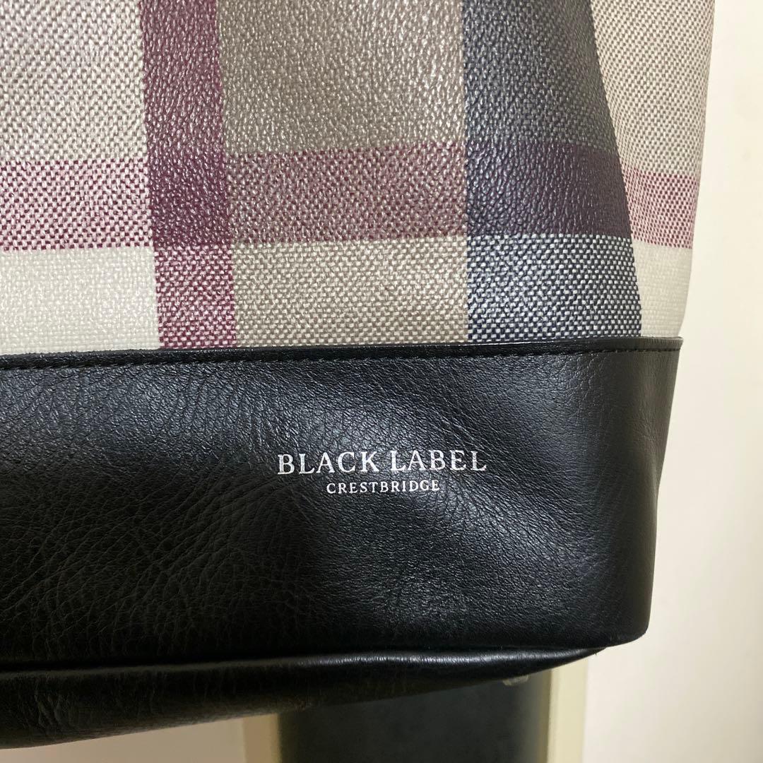 美品】ブラックレーベルクレストブリッジ PVC トートバッグ ノバ