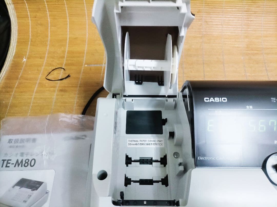 カシオレジスター TE-M80 中古品 人気機種感熱紙 送料無料 560933