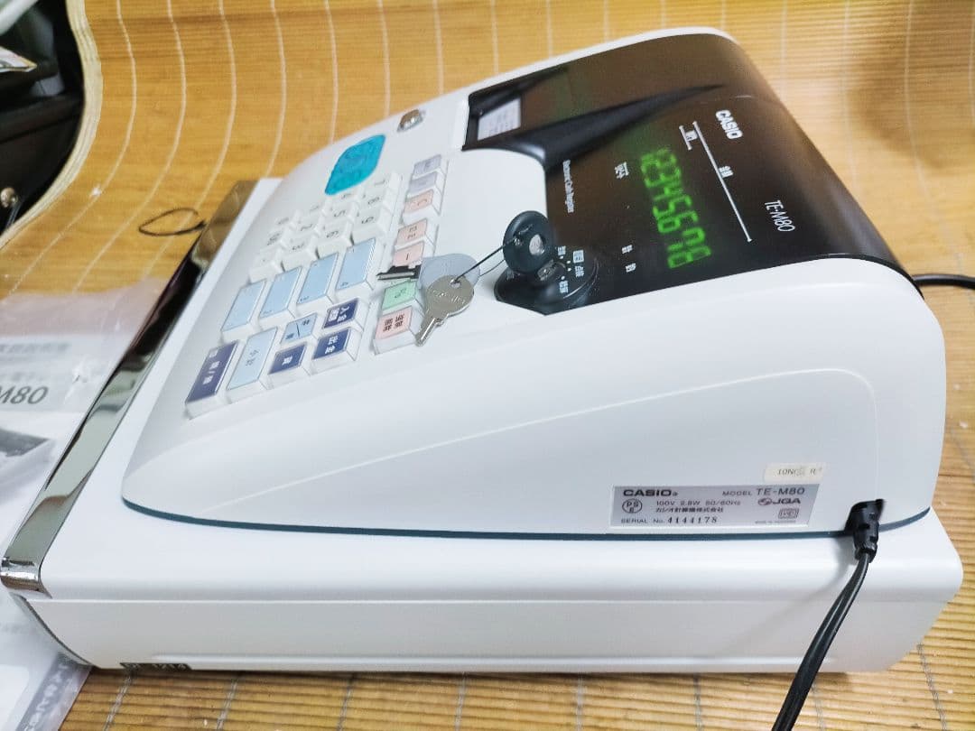 カシオレジスター TE-M80 中古品 人気機種感熱紙 送料無料 560933