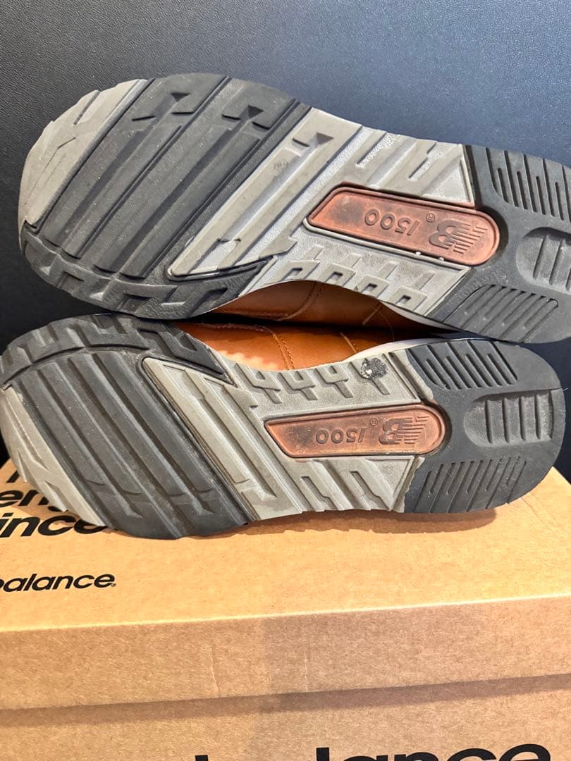 New Balance 1500 tan レザー スニーカー イギリス製 - メルカリ