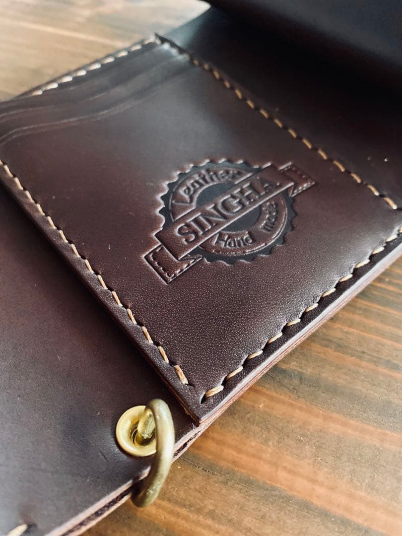 ブルガロ】TS03-76ショートトラッカーウォレット&真鍮チェーン付き