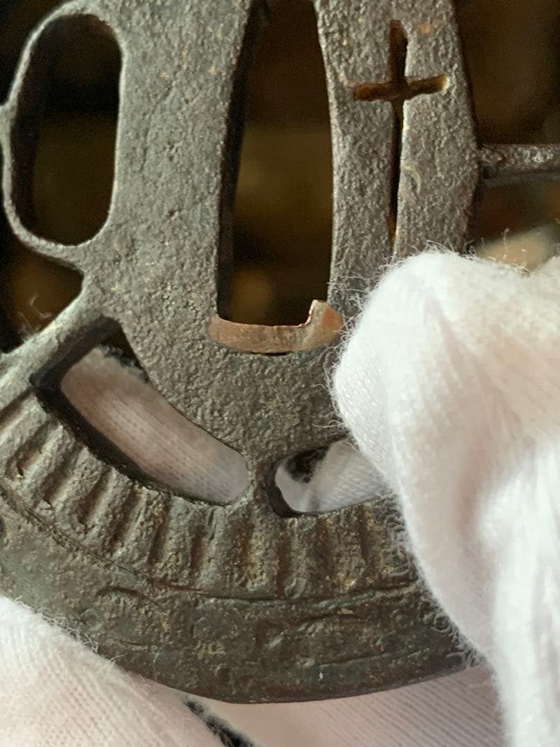 隠れキリシタン 鍔 日本刀 鐔 隠れ切支丹 潜伏 十字架 無銘 江戸時代